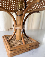 Load image into Gallery viewer, Vintage Italian Bamboo And Cane Table Lamp

