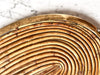 Gabriella Crespi Style Oval Pencil Reed And Brass Tray With Handles