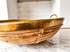 Gabriella Crespi Style Pencil Reed And Brass Bowl With Handles