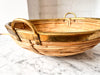 Gabriella Crespi Style Pencil Reed And Brass Bowl With Handles