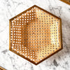Vintage Christian Dior Home Collection Lucite And Rattan Bowl