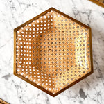 Load image into Gallery viewer, Vintage Christian Dior Home Collection Lucite And Rattan Bowl
