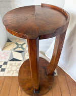 Load image into Gallery viewer, Burl Walnut Art Deco Side Table
