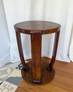 Load image into Gallery viewer, Burl Walnut Art Deco Side Table
