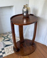 Load image into Gallery viewer, Burl Walnut Art Deco Side Table
