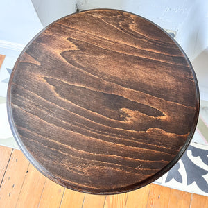 Antique French Round Barley Twist Side Table