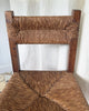 Set Of Four French Rustic Dining Chairs With Rush Seats In The Manner Of Charlotte Perriand