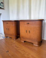 Load image into Gallery viewer, A Pair Of Mid Century Bedside Cabinets
