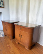 Load image into Gallery viewer, A Pair Of Mid Century Bedside Cabinets
