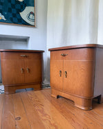 Load image into Gallery viewer, A Pair Of Mid Century Bedside Cabinets
