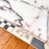 Vintage French Marble Coffee Table / Side Table On Wrought Iron Base