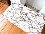 Load image into Gallery viewer, Vintage French Marble Coffee Table / Side Table On Wrought Iron Base
