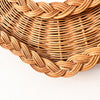 Small Vintage French Hexagonal Wicker Wall Mirror