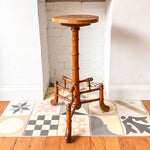 Load image into Gallery viewer, Antique Faux Bamboo Side Table / Plant Stand
