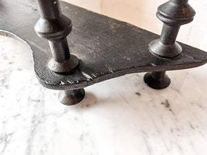 French Vintage Painted Shelf With Spindle Supports