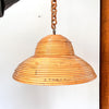 Large Italian Vintage Circa 1970s Pencil Reed Pendant Lamp In The Style Of Vivai Del Sud