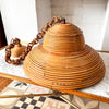 Large Italian Vintage Circa 1970s Pencil Reed Pendant Lamp In The Style Of Vivai Del Sud