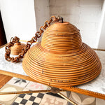 Load image into Gallery viewer, Large Italian Vintage Circa 1970s Pencil Reed Pendant Lamp In The Style Of Vivai Del Sud
