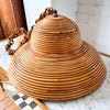 Large Italian Vintage Circa 1970s Pencil Reed Pendant Lamp In The Style Of Vivai Del Sud