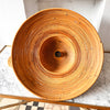 Large Italian Vintage Circa 1970s Pencil Reed Pendant Lamp In The Style Of Vivai Del Sud