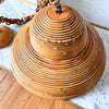 Large Italian Vintage Circa 1970s Pencil Reed Pendant Lamp In The Style Of Vivai Del Sud
