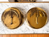 Pair Of Oversized Circular Vintage Italian Brass Coat Hooks By Cattadori