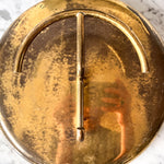 Load image into Gallery viewer, Pair Of Oversized Circular Vintage Italian Brass Coat Hooks By Cattadori
