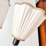 Load image into Gallery viewer, Mid Century Swedish Brass Floor Lamp With Two Fabric Shades
