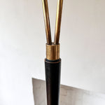 Load image into Gallery viewer, Mid Century Swedish Brass Floor Lamp With Two Fabric Shades
