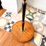 Load image into Gallery viewer, Mid Century Swedish Brass Floor Lamp With Two Fabric Shades
