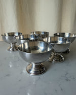 Load image into Gallery viewer, Set Of Six Vintage Silver Plated Ice Cream Coups
