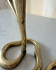 A Pair Of Mid Century Hollywood Regency Brass Cobra Candlesticks