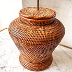 Load image into Gallery viewer, French Vintage Wicker Table Lamp
