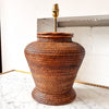 French Vintage Wicker Table Lamp