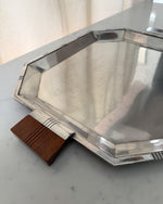 Load image into Gallery viewer, Large Art Deco Silver Plated Tray By Chrtistofle
