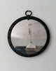 Brutalist Mid Century Circular Wrought Iron Mirror