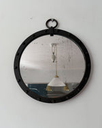 Load image into Gallery viewer, Brutalist Mid Century Circular Wrought Iron Mirror
