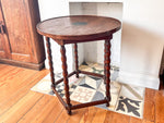 Load image into Gallery viewer, French Antique Round Bobbin Side Table
