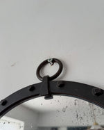 Load image into Gallery viewer, Brutalist Mid Century Circular Wrought Iron Mirror
