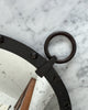 Brutalist Mid Century Circular Wrought Iron Mirror