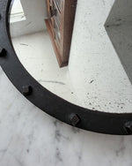 Load image into Gallery viewer, Brutalist Mid Century Circular Wrought Iron Mirror
