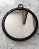 Brutalist Mid Century Circular Wrought Iron Mirror