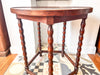 French Antique Round Bobbin Side Table