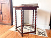 French Antique Round Bobbin Side Table