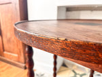 Load image into Gallery viewer, French Antique Round Bobbin Side Table
