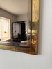 Vintage 1970s Belgian Postmodern Brass & Chrome Mirror