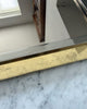 Vintage 1970s Belgian Postmodern Brass & Chrome Mirror