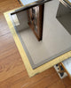 Vintage 1970s Belgian Postmodern Brass & Chrome Mirror