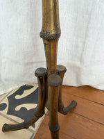 Load image into Gallery viewer, ON HOLD - Vintage Brass Faux Bamboo Floor Lamp In The Manner Of Maison Bagues
