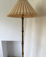 Load image into Gallery viewer, ON HOLD - Vintage Brass Faux Bamboo Floor Lamp In The Manner Of Maison Bagues
